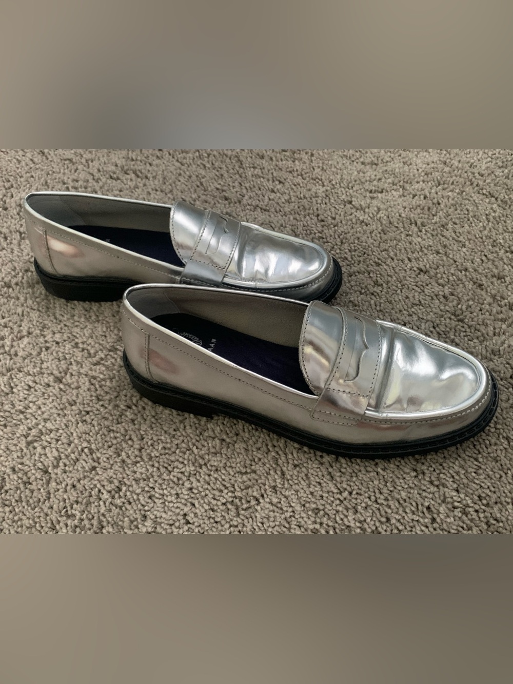 Classic Silver Penny Loafers - Picture 8 of 8